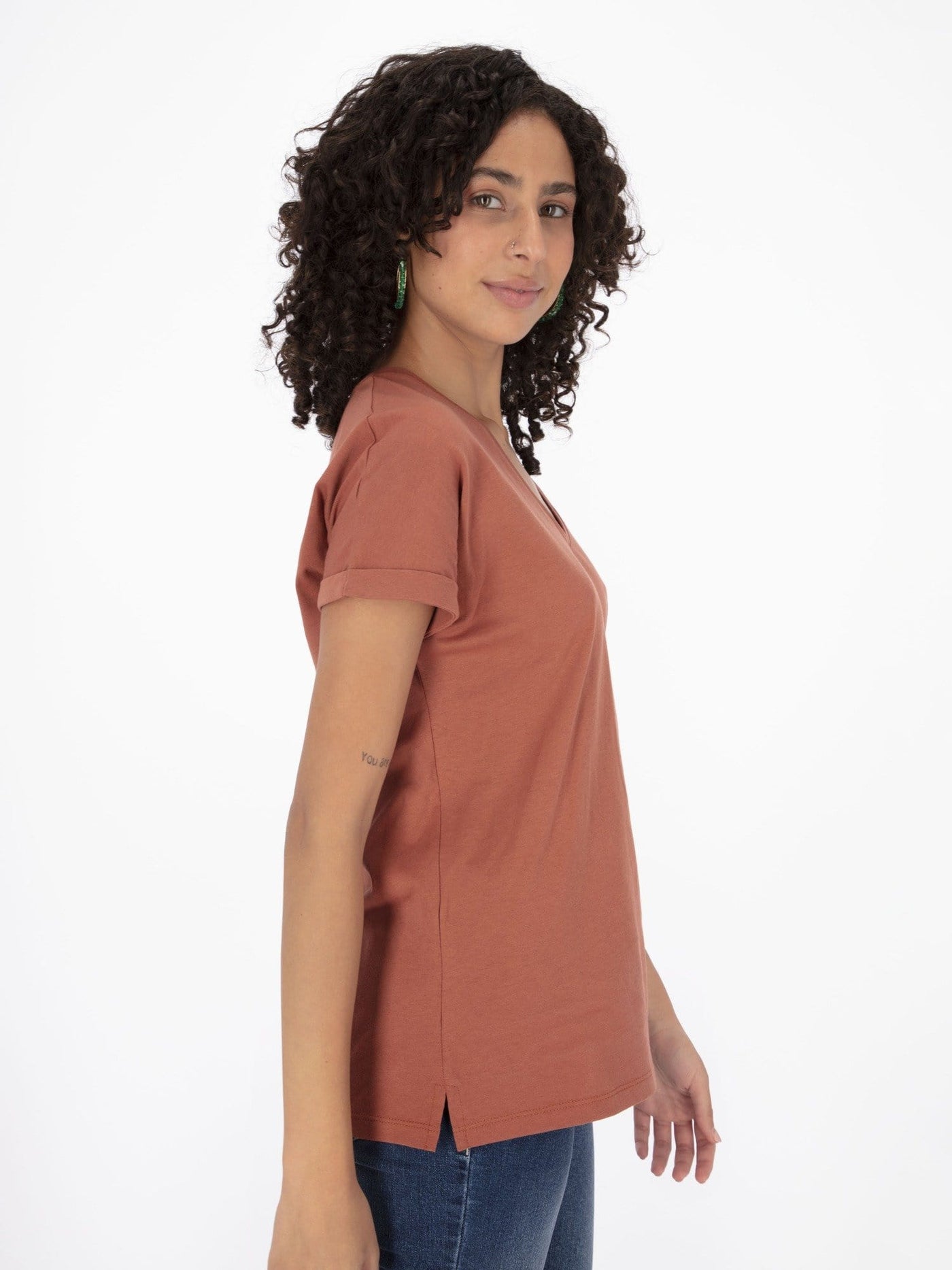 OR Tops & Blouses Basic Cap Sleeve V Neck Top