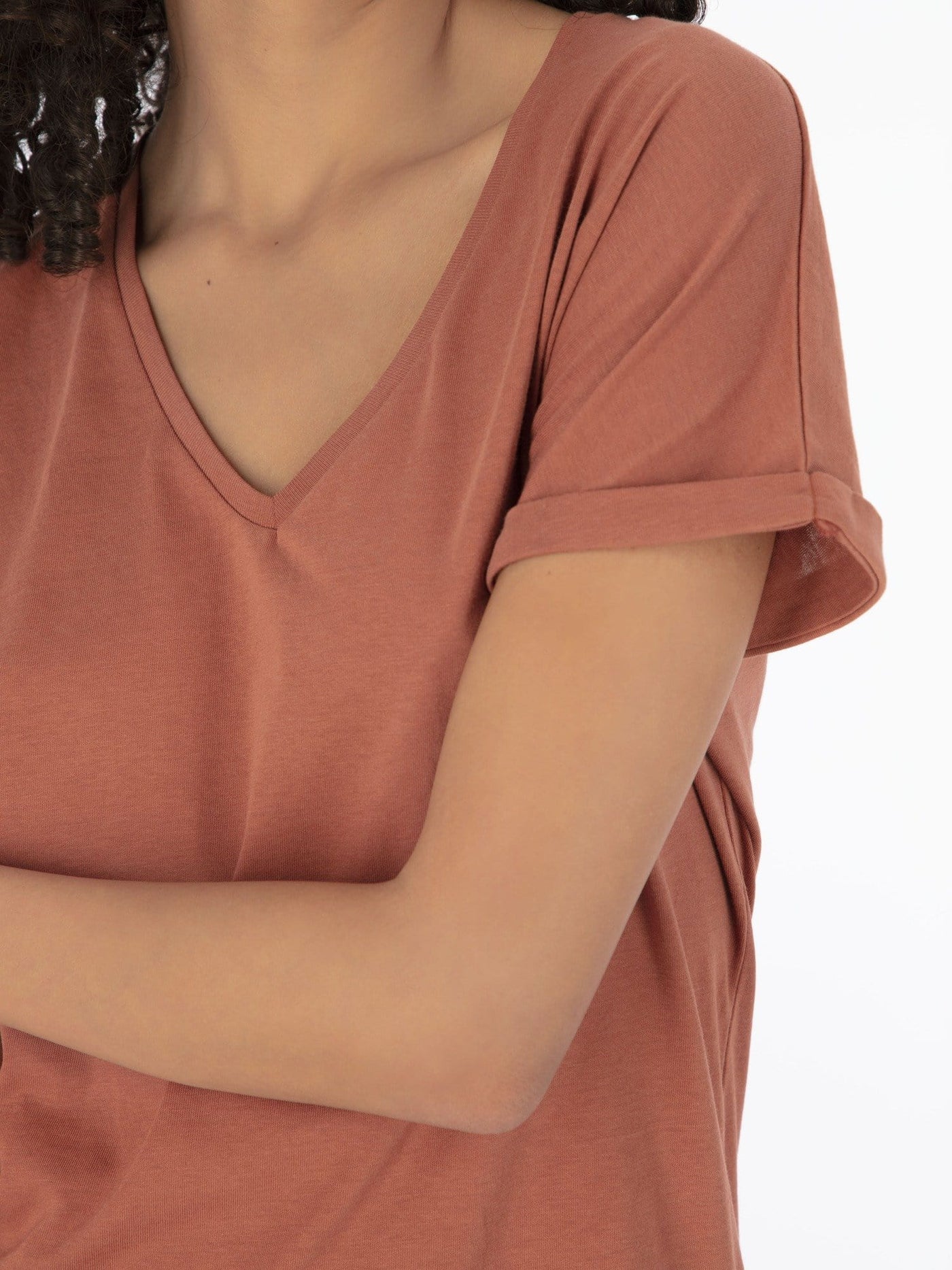 OR Tops & Blouses Basic Cap Sleeve V Neck Top