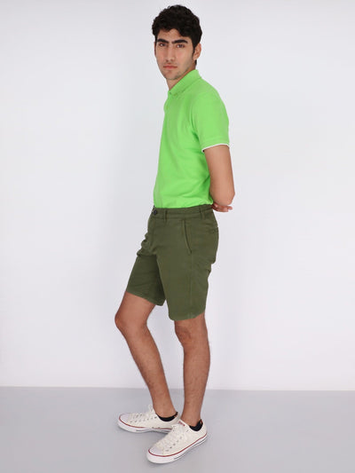 OR Polos Turned-Down Collar Button-Up Short Sleeve Polo Shirt