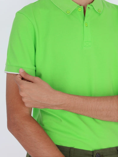 OR Polos Turned-Down Collar Button-Up Short Sleeve Polo Shirt