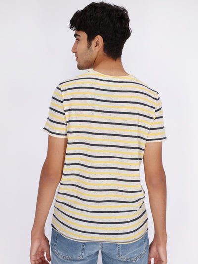 OR T-Shirts Contrasting Stripes Printed T-shirt