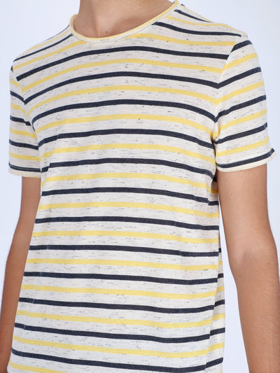 OR T-Shirts Contrasting Stripes Printed T-shirt