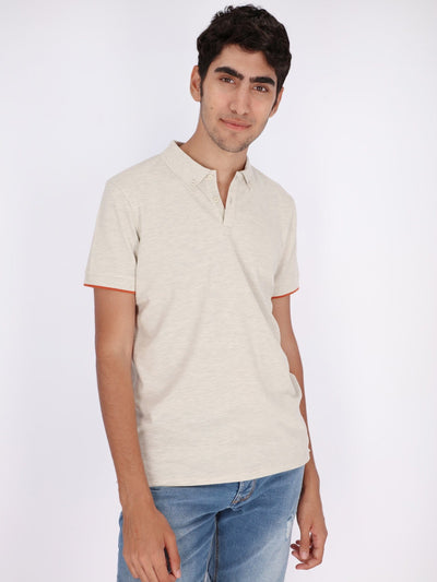 OR Polos Turned-Down Collar Button-Up Short Sleeve Polo Shirt