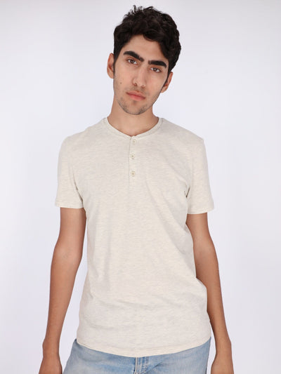 OR T-Shirts Short Sleeve Round Henley T-Shirt