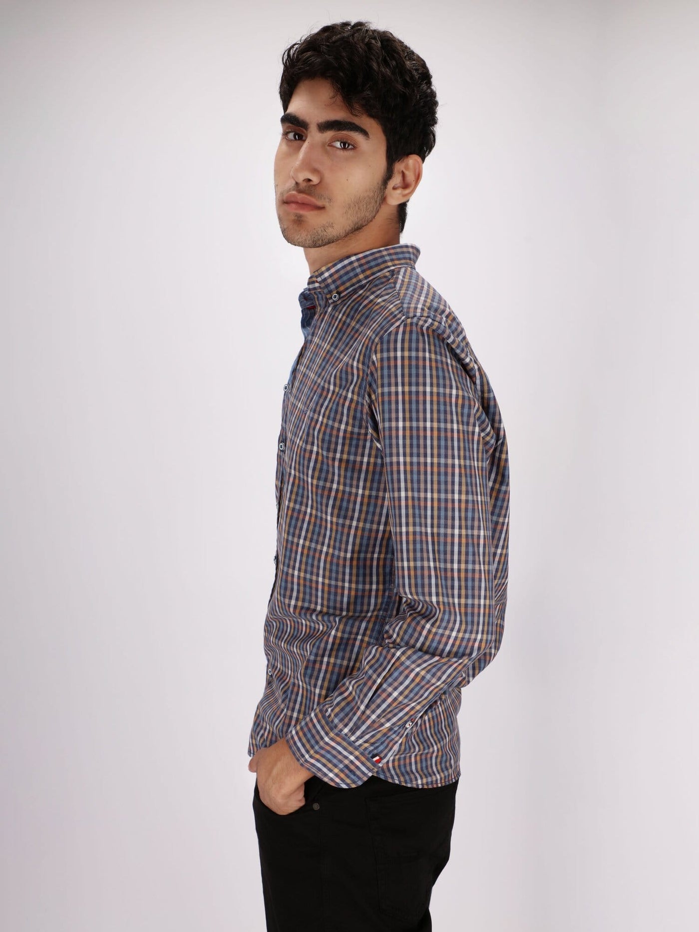 Daniel Hechter Shirts Blue / S Mini Checks Long Sleeve Shirt