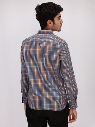 Daniel Hechter Shirts Blue / S Mini Checks Long Sleeve Shirt