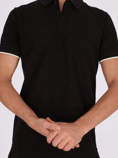 OR Polos Turned-Down Collar Button-Up Short Sleeve Polo Shirt