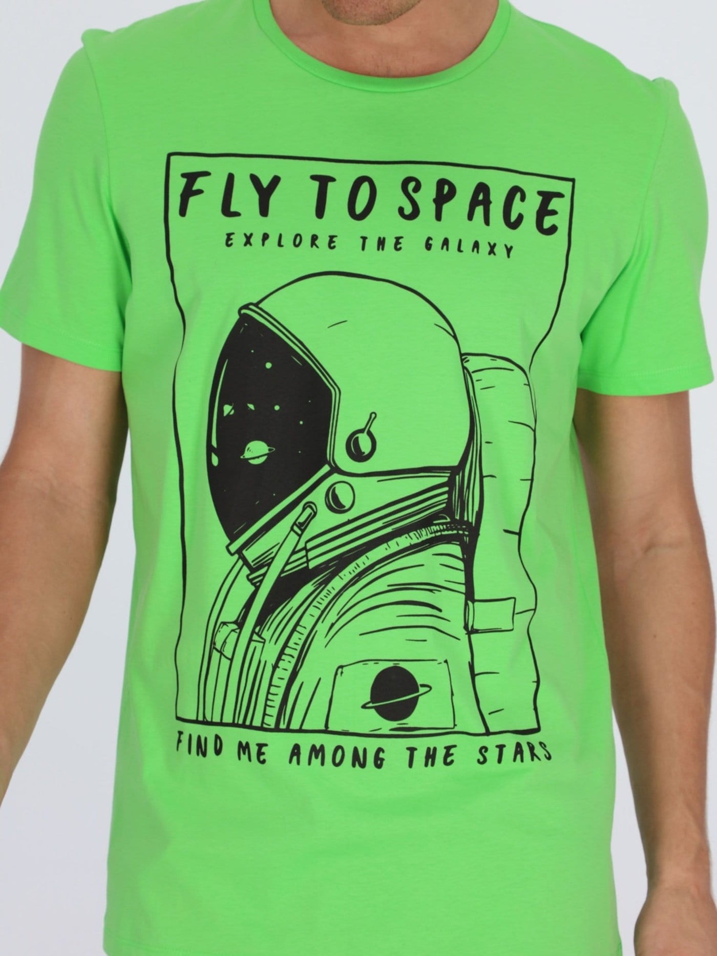 OR T-Shirts Front Print Fly to Space Short Sleeve T-Shirt