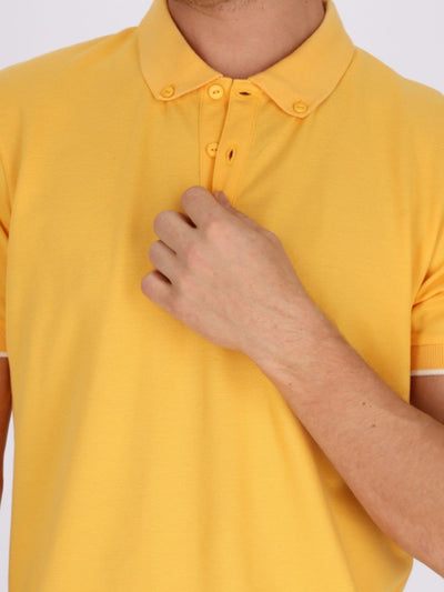 OR Polos Turned-Down Collar Button-Up Short Sleeve Polo Shirt