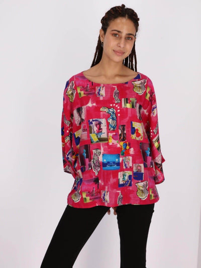 OR Tops & Blouses All Over Printed Kimono Sleeve Blouse