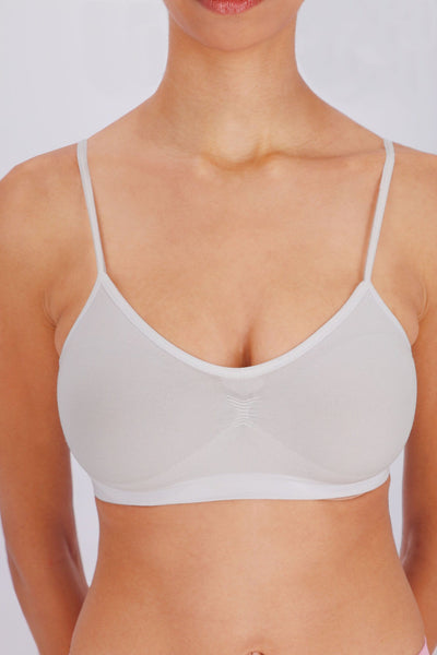 Carina Lingerie & Homewear White / L Comfort Microfiber Strappy Bra