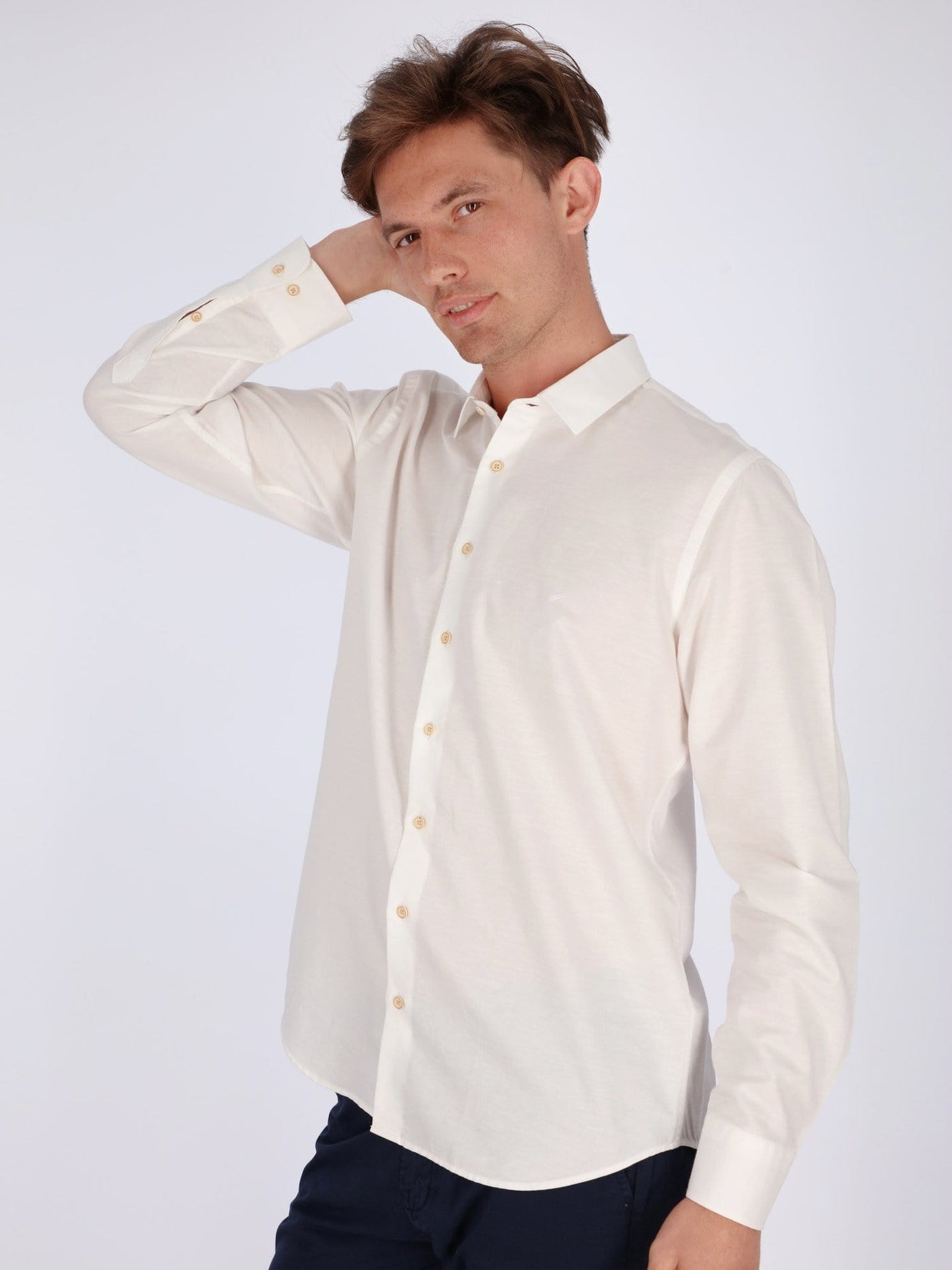 Daniel Hechter Shirts Classic Long Sleeve Shirt with Buttoned Cuffs