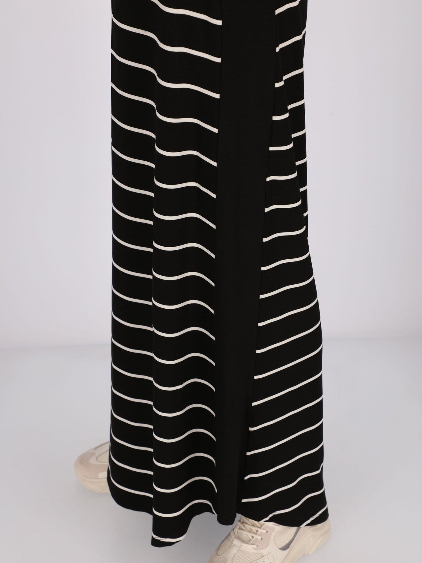 OR Dresses & Jumpsuits BLACK / S Sleeveless Sheath Dress with Horizontal Stripes