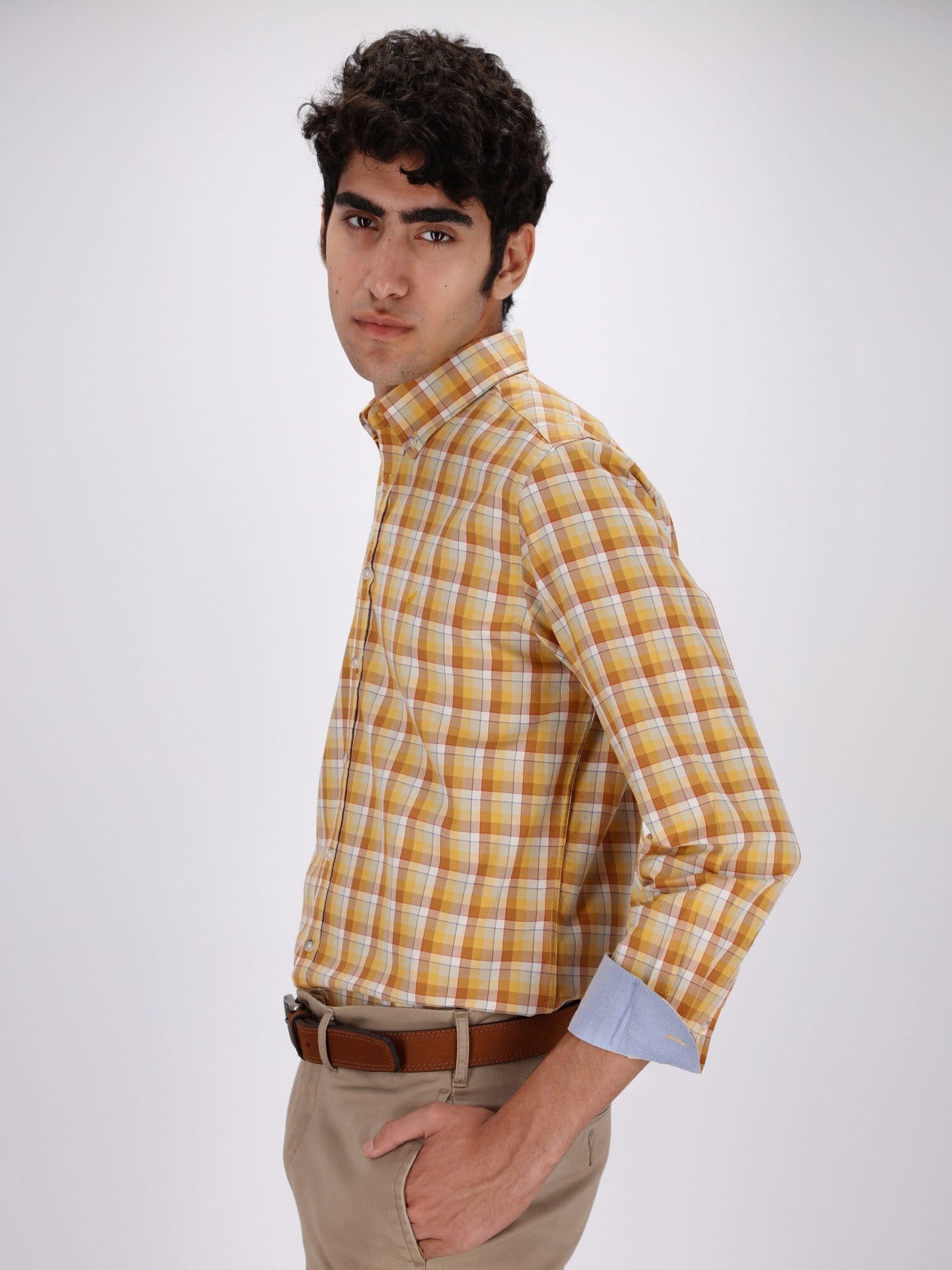 Daniel Hechter Shirts Long Sleeve Plaids Shirt with button-down Collar