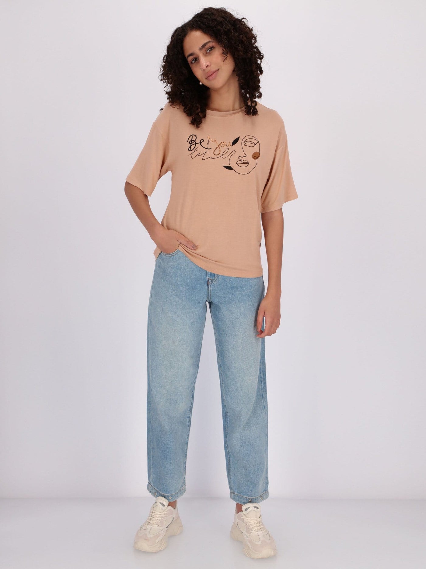 OR Tops & Blouses Front Text Print Friday-Ish Short Sleeve T-Shirt