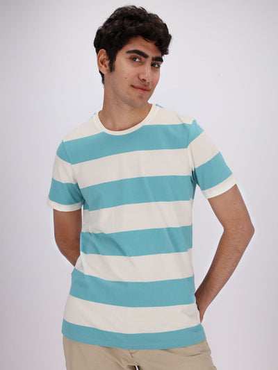 Daniel Hechter T-Shirts Horizontal Stripes Bold Lines T-Shirt