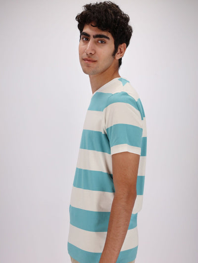 Daniel Hechter T-Shirts Horizontal Stripes Bold Lines T-Shirt