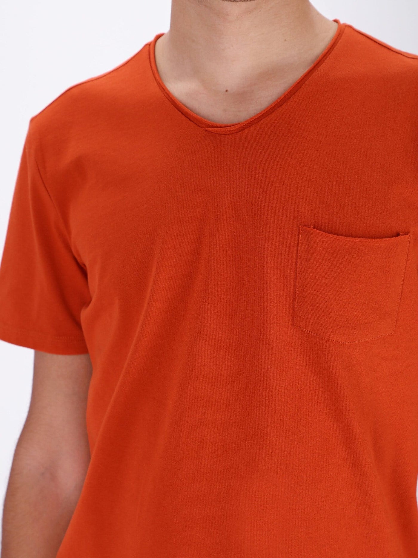 OR T-Shirts Chest Pocket V-Neck Solid T-Shirt