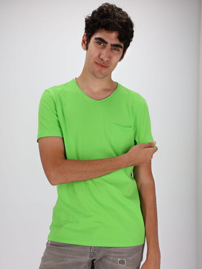 OR T-Shirts Chest Pocket V-Neck Solid T-Shirt