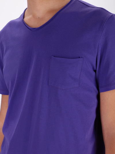 OR T-Shirts Chest Pocket V-Neck Solid T-Shirt