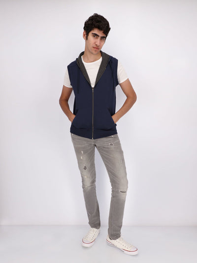 OR Sweatshirts & Hoodies Navy / S Hooded Sleeveless Gilet