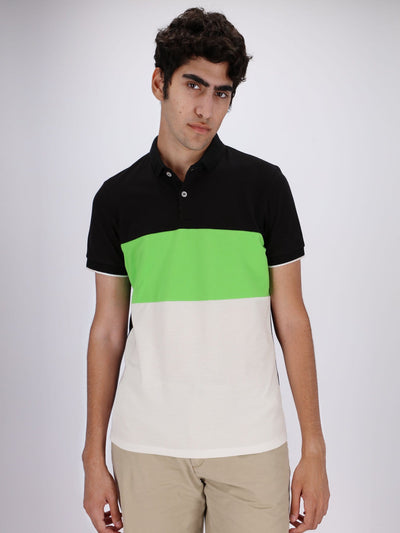 OR Polos Color Block Short Sleeve Polo Shirt