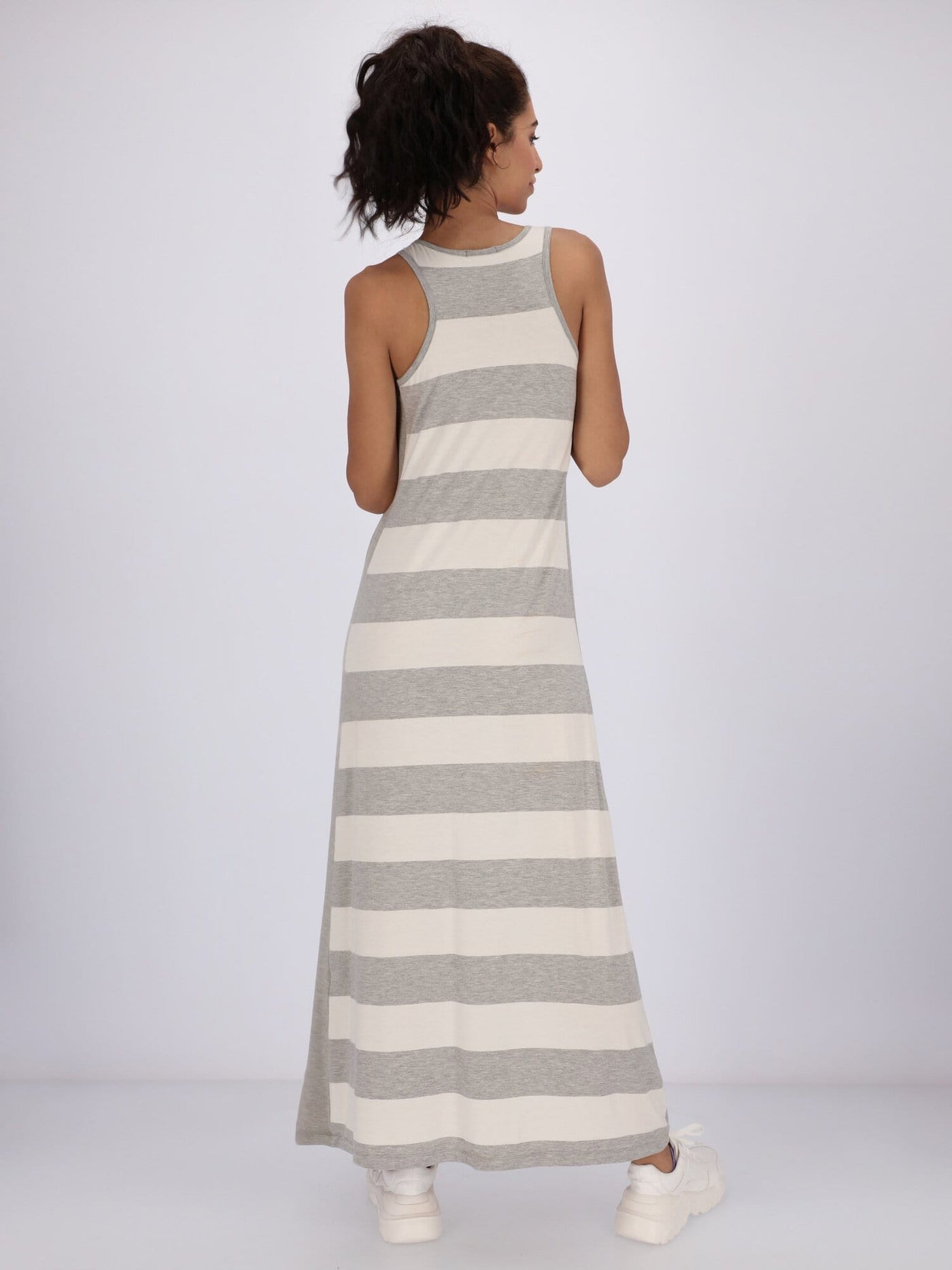 OR Dresses & Jumpsuits grey chine / S Striped Sleeveless Dress with Sequin Pocket