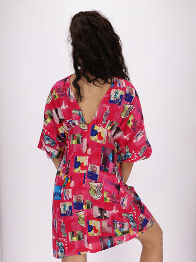 OR Dresses & Jumpsuits Batwing Short Printed Dress