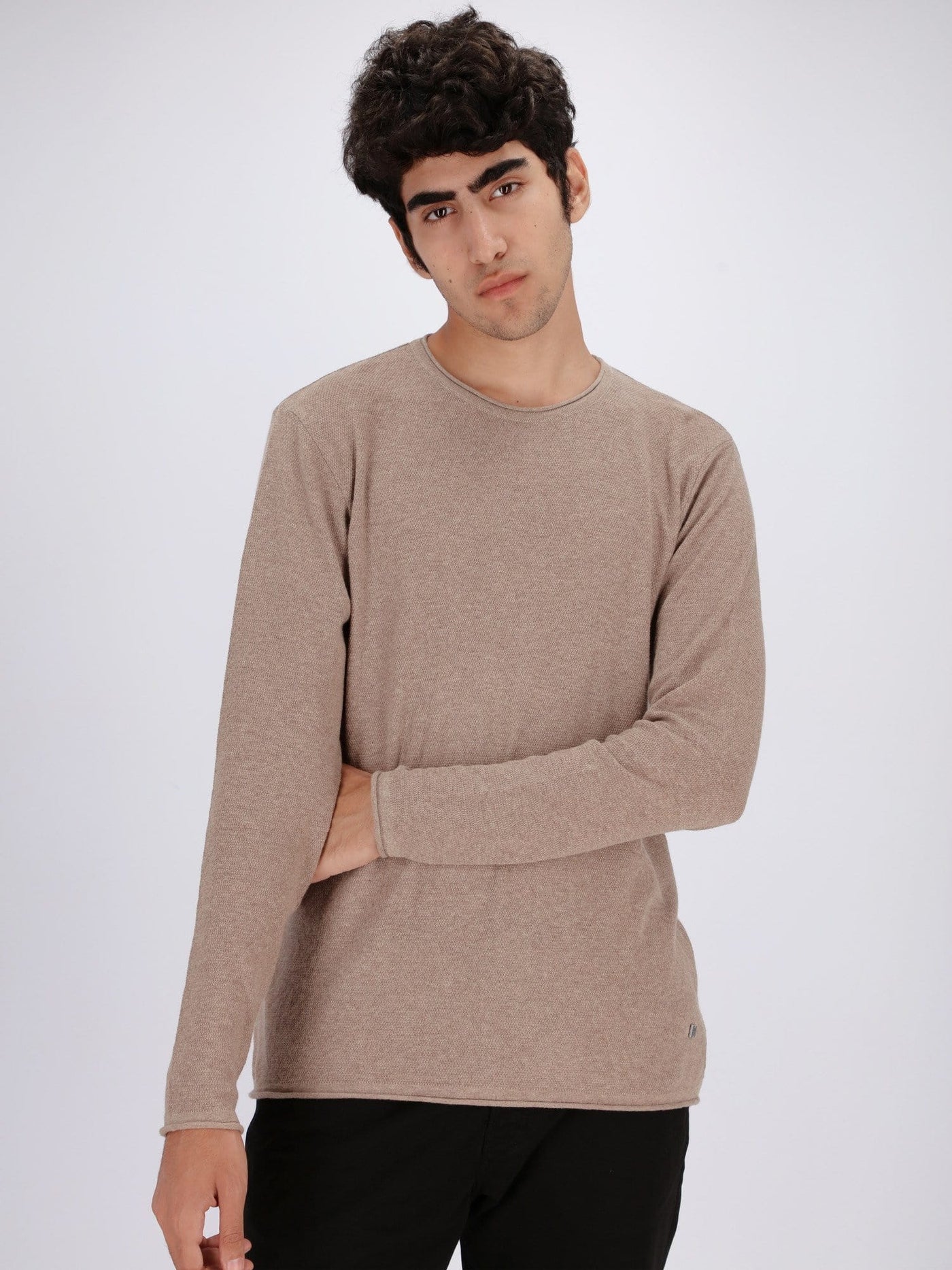 Daniel Hechter Knitwear Plain Round Neck Piquet Knitwear