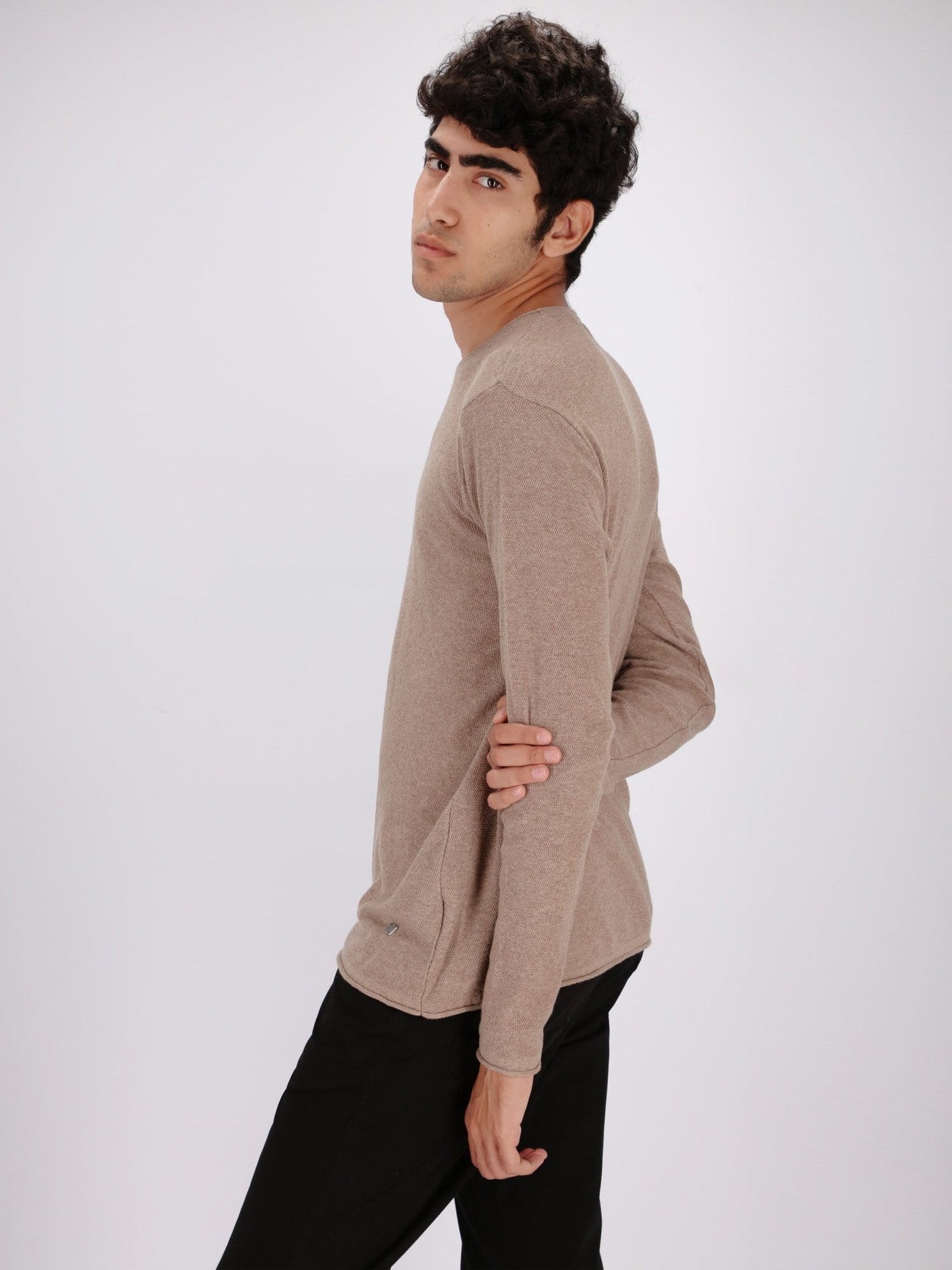 Daniel Hechter Knitwear Plain Round Neck Piquet Knitwear