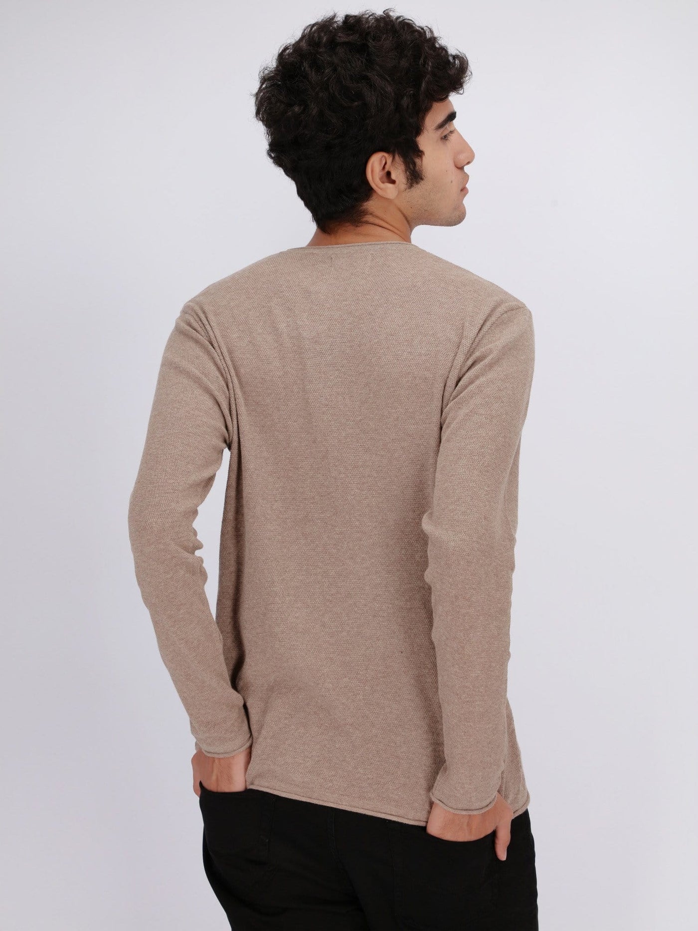 Daniel Hechter Knitwear Plain Round Neck Piquet Knitwear