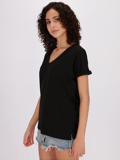 OR Tops & Blouses Basic Cap Sleeve V Neck Top