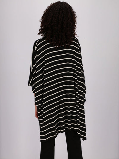 OR Jackets & Cardigans BLACK / SM Batwing Sleeves Striped Kimono