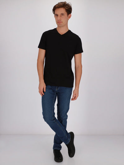 Daniel Hechter T-Shirts Basic V Neck Casual T-Shirt