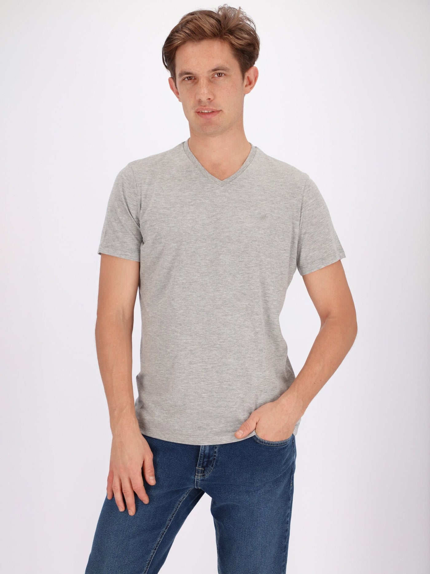 Daniel Hechter T-Shirts Basic V Neck Casual T-Shirt