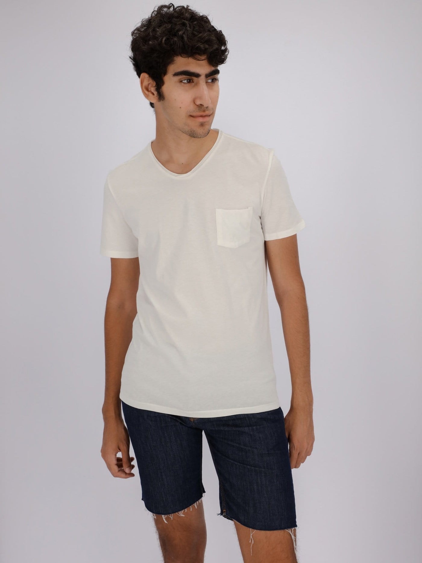 OR T-Shirts Chest Pocket V-Neck Solid T-Shirt