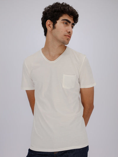 OR T-Shirts Chest Pocket V-Neck Solid T-Shirt