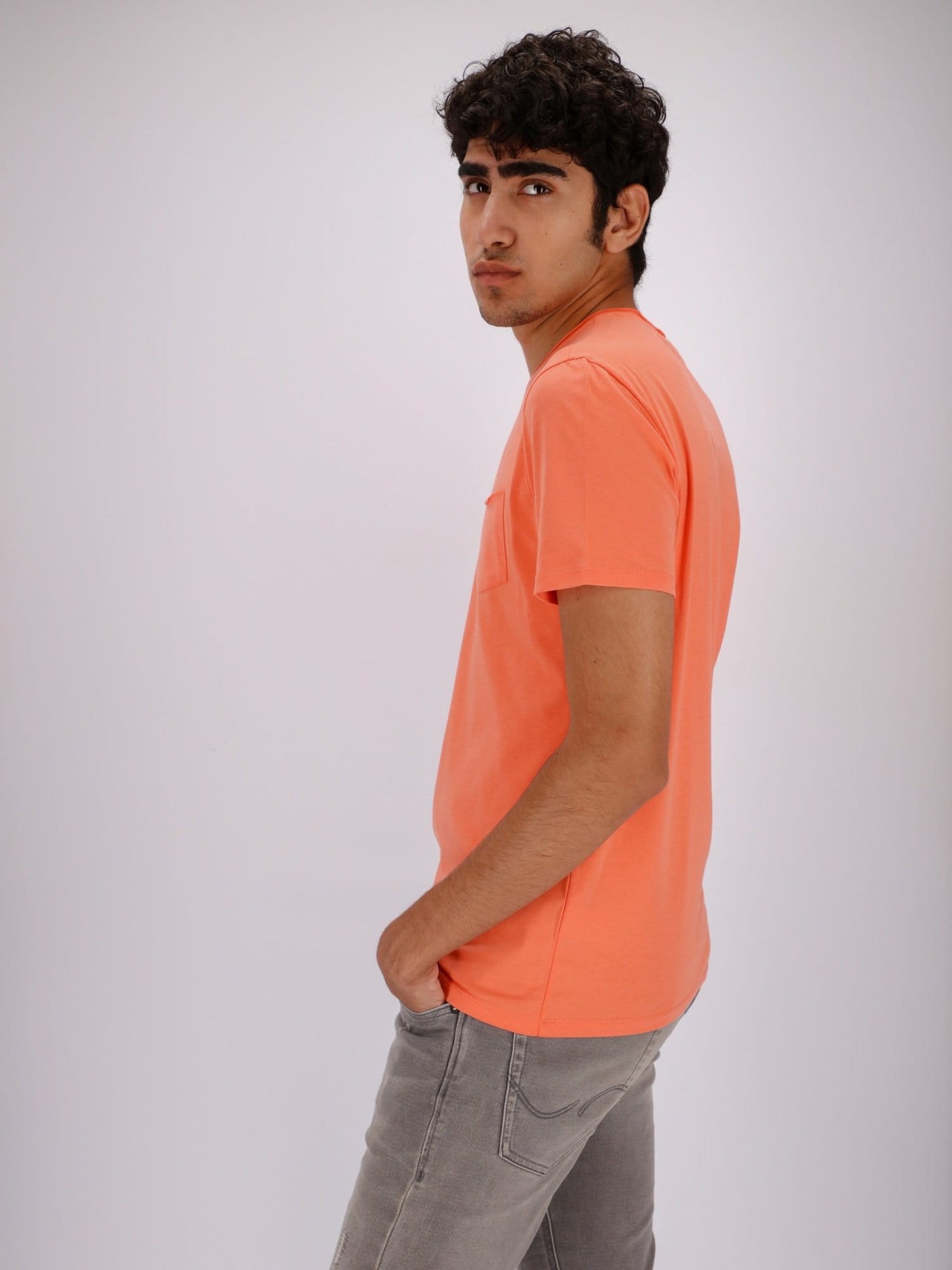 OR T-Shirts Chest Pocket V-Neck Solid T-Shirt