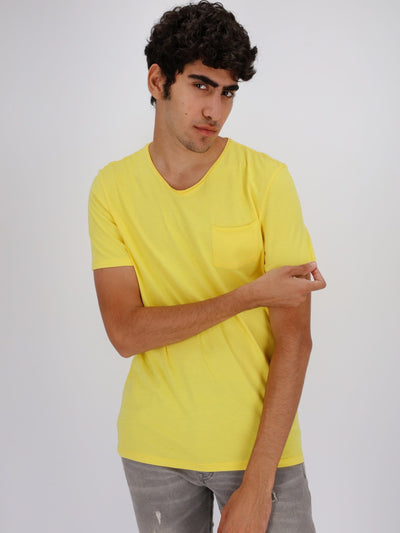 OR T-Shirts Chest Pocket V-Neck Solid T-Shirt