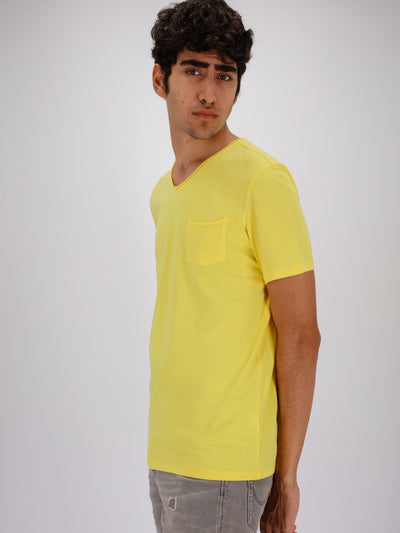 OR T-Shirts Chest Pocket V-Neck Solid T-Shirt