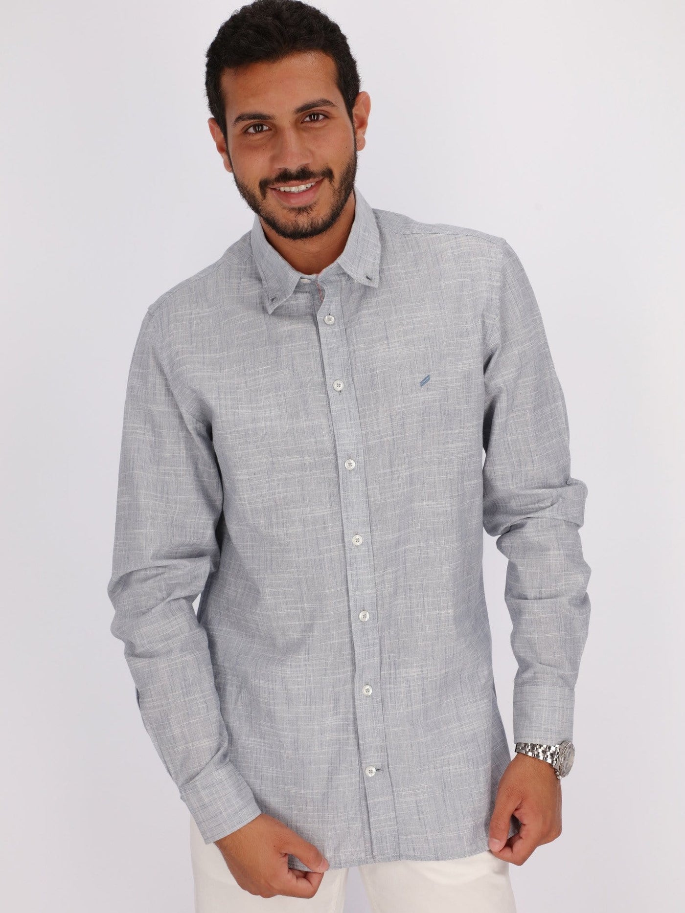 Daniel Hechter Shirts Ice Blue / L Self Patterned Shirt