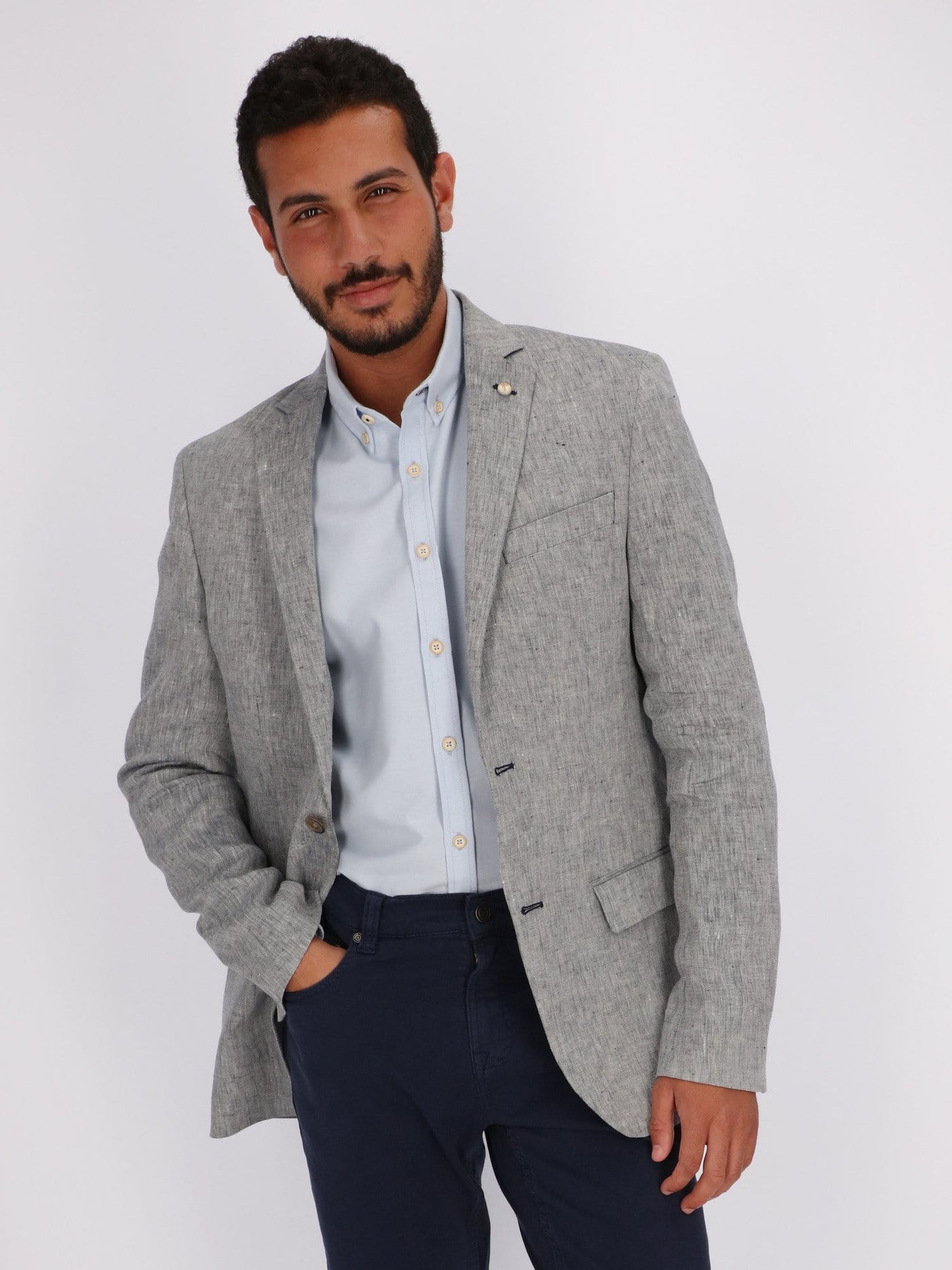 Daniel Hechter Suits & Blazers Textured Heather Blazer with Notch Collar