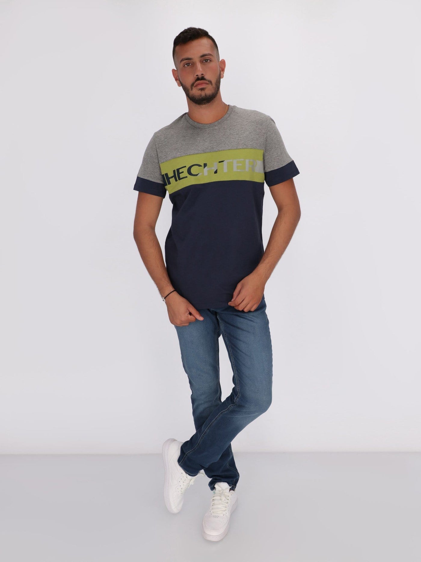 Daniel Hechter T-Shirts Color Block Printed Short Sleeve T-Shirt