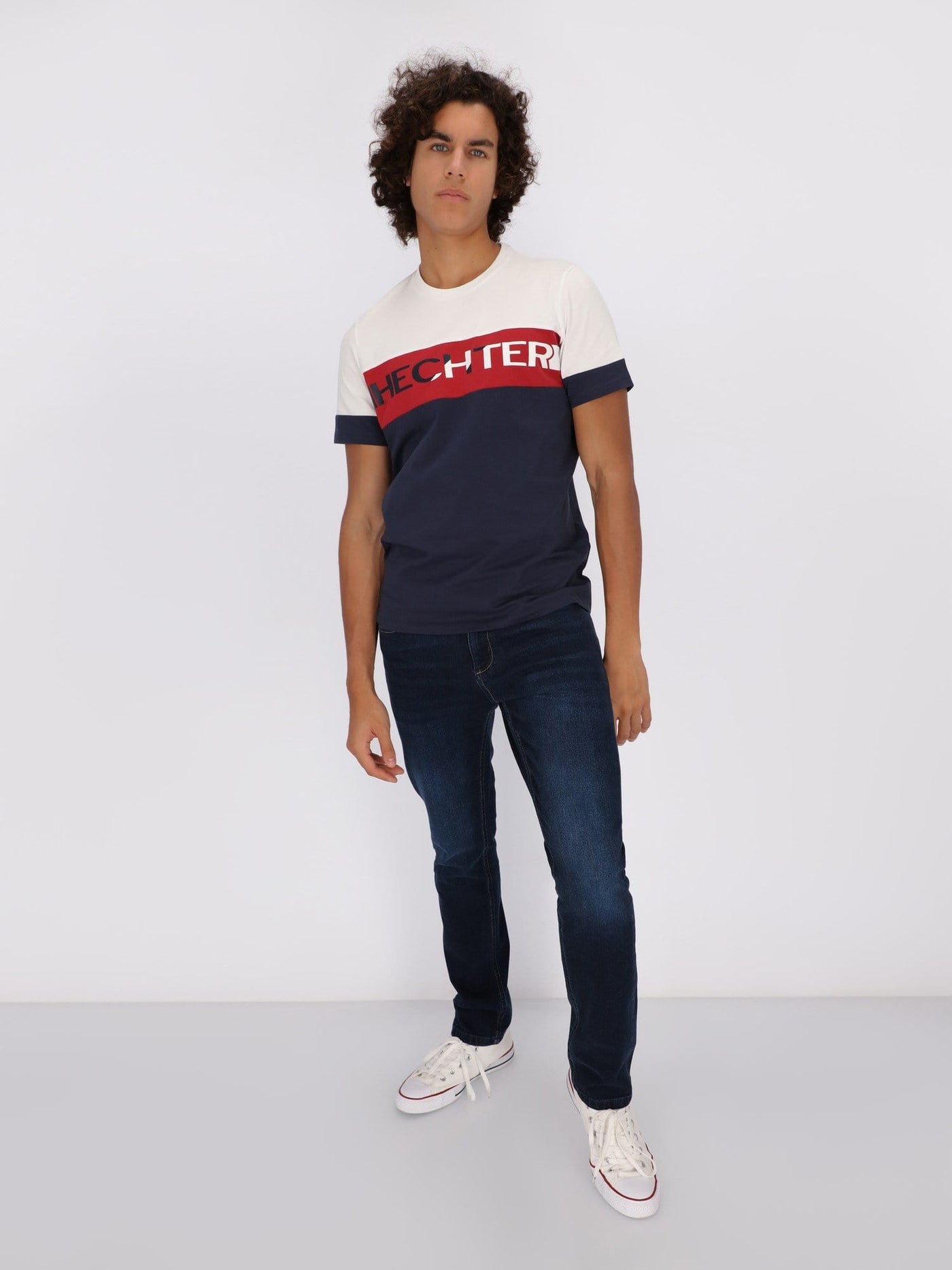 Daniel Hechter T-Shirts Color Block Printed Short Sleeve T-Shirt