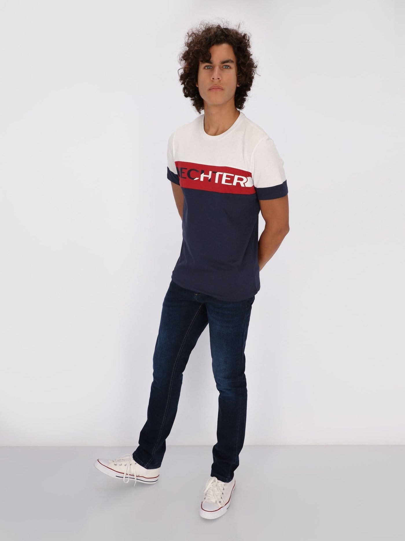 Daniel Hechter T-Shirts Color Block Printed Short Sleeve T-Shirt