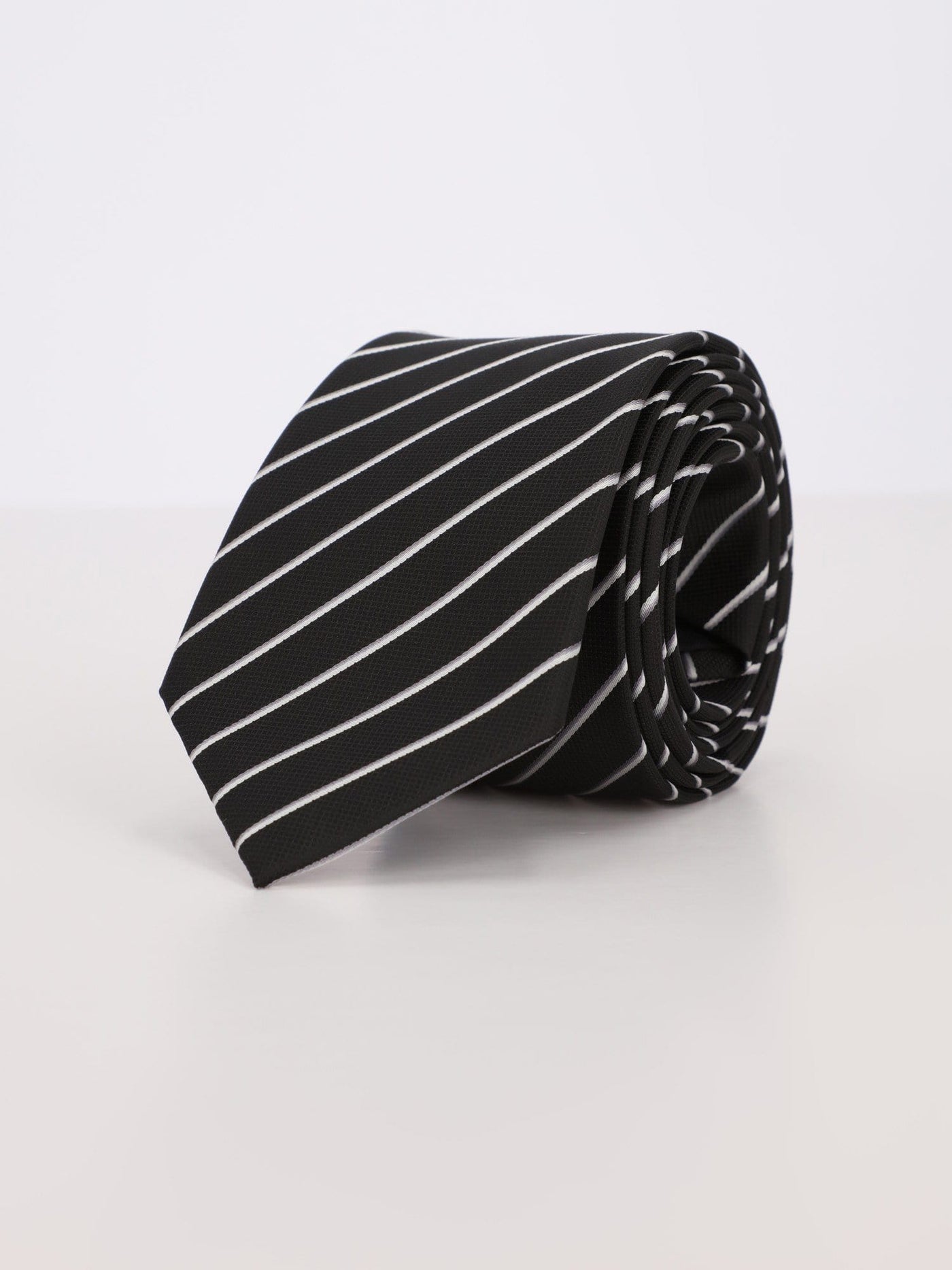 Daniel Hechter Other Accessories Black / Os Diagonal Stripes Slim Necktie