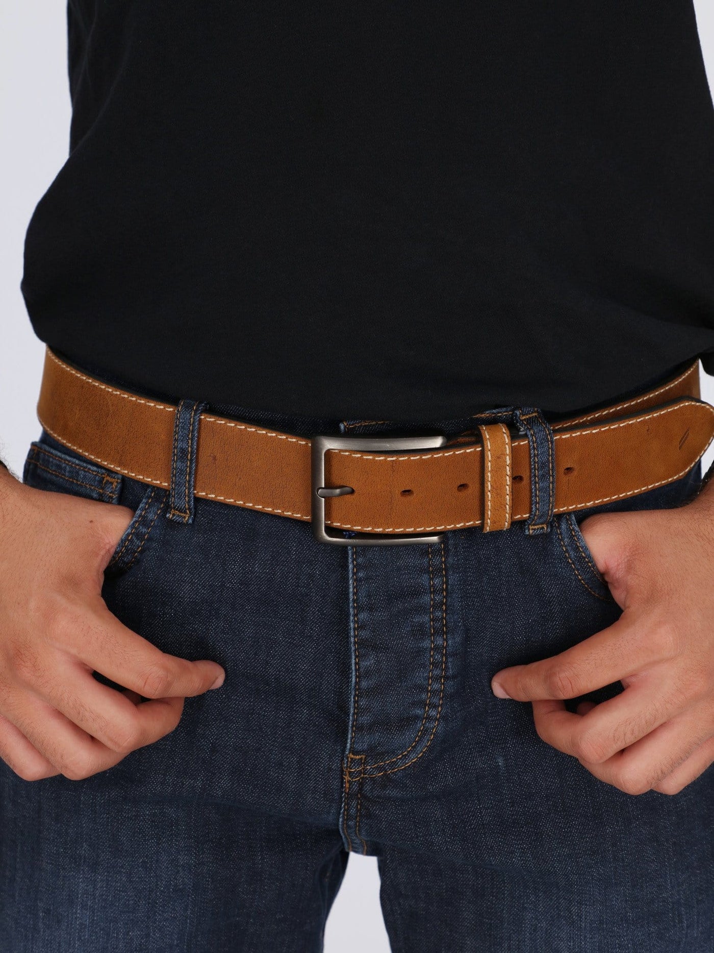 Daniel Hechter Belts Cafe / 105 Genuine Leather Cafe Belt