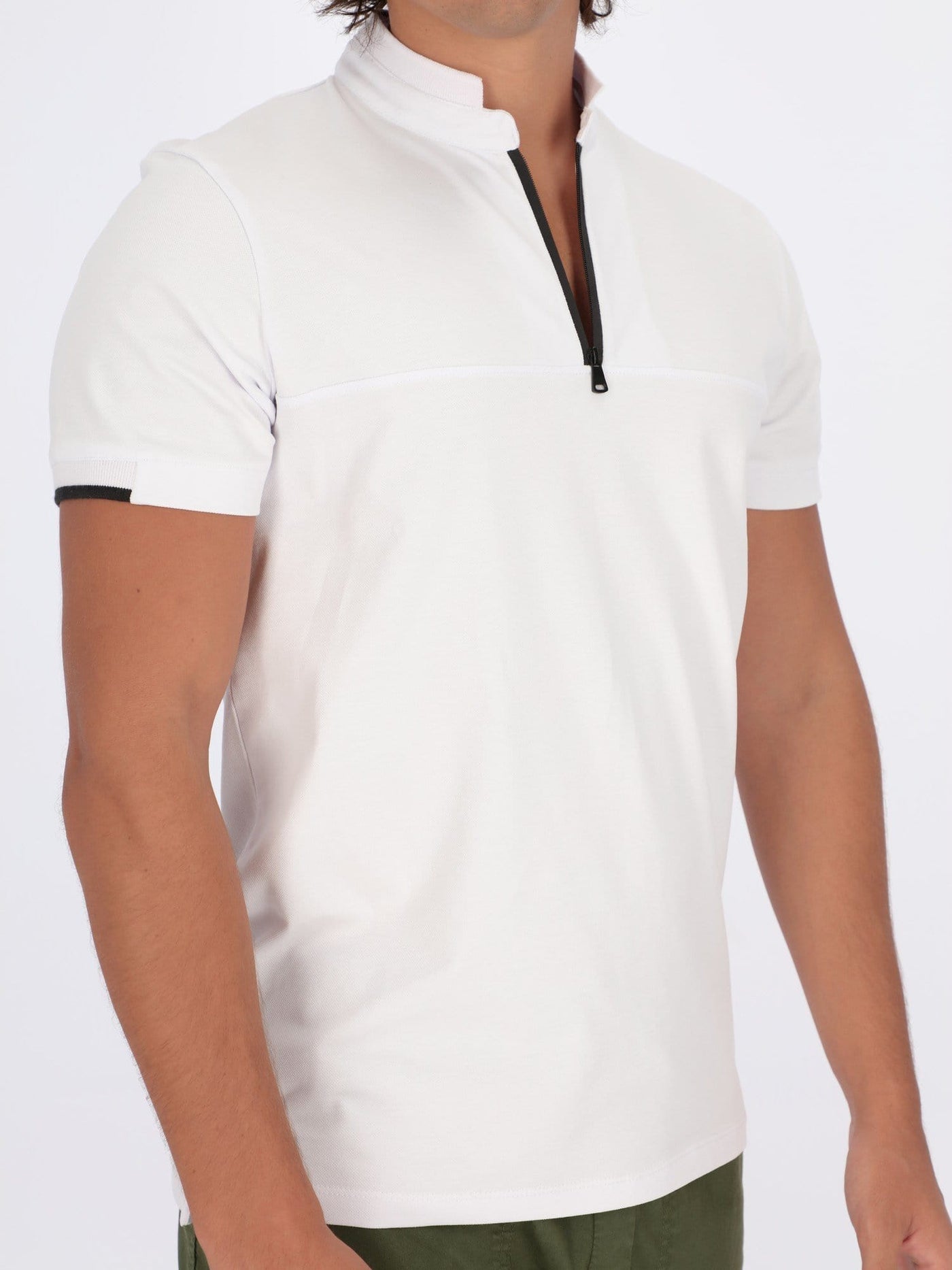 OR Polos Zip Grandad Collar Polo Shirt