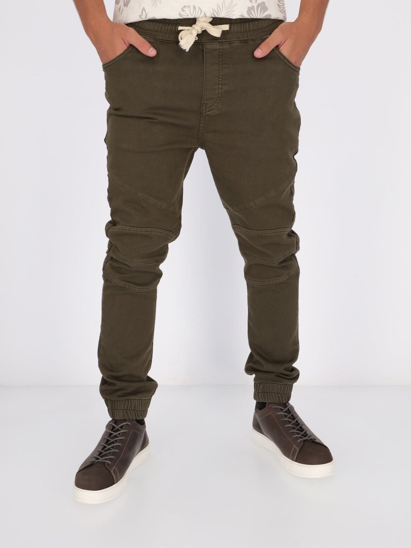 OR Pants & Shorts Olive-V16 / 30 Biker Style Jogger Pants