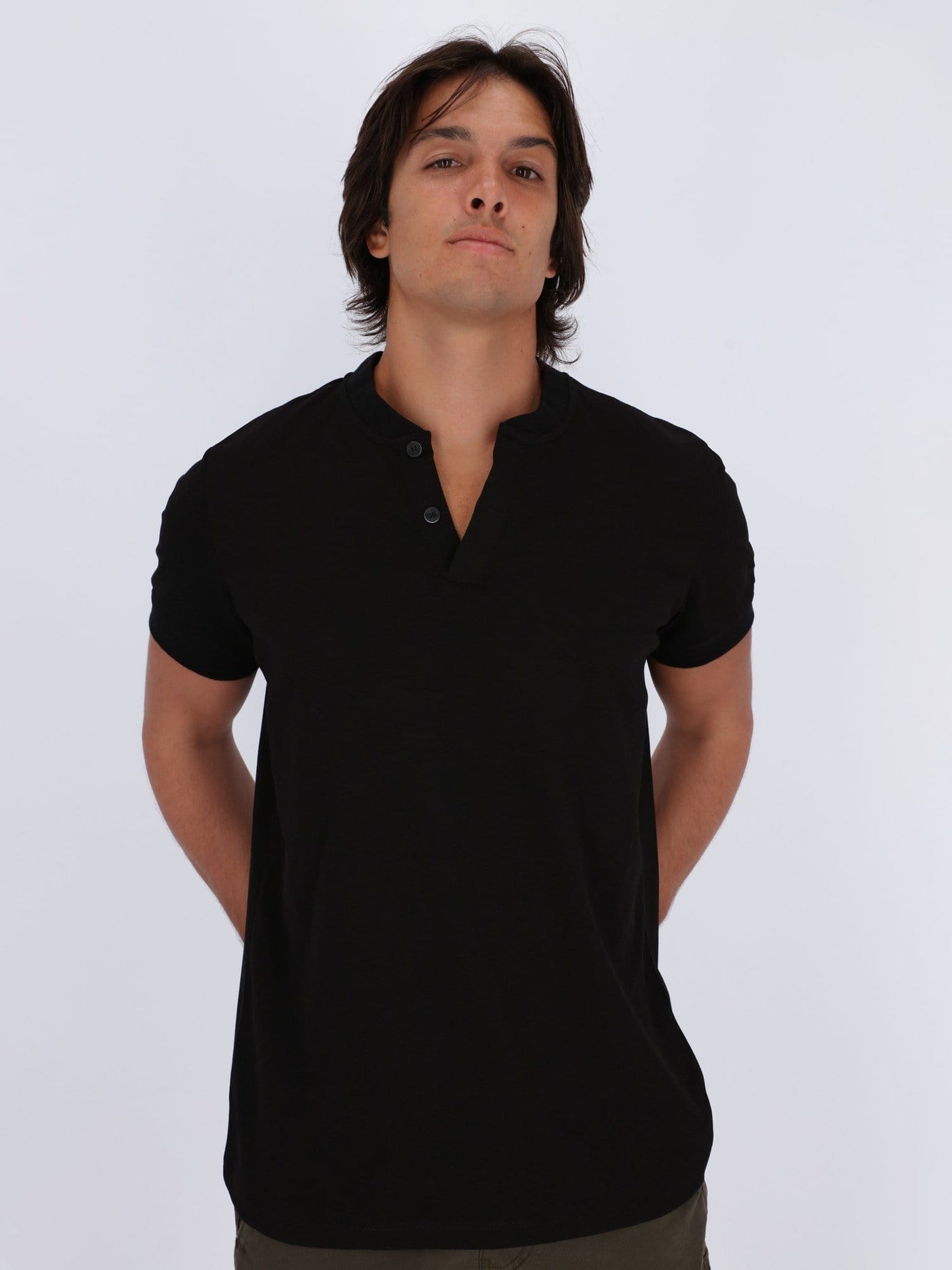 OR Polos Grandad Collar Polo Shirt